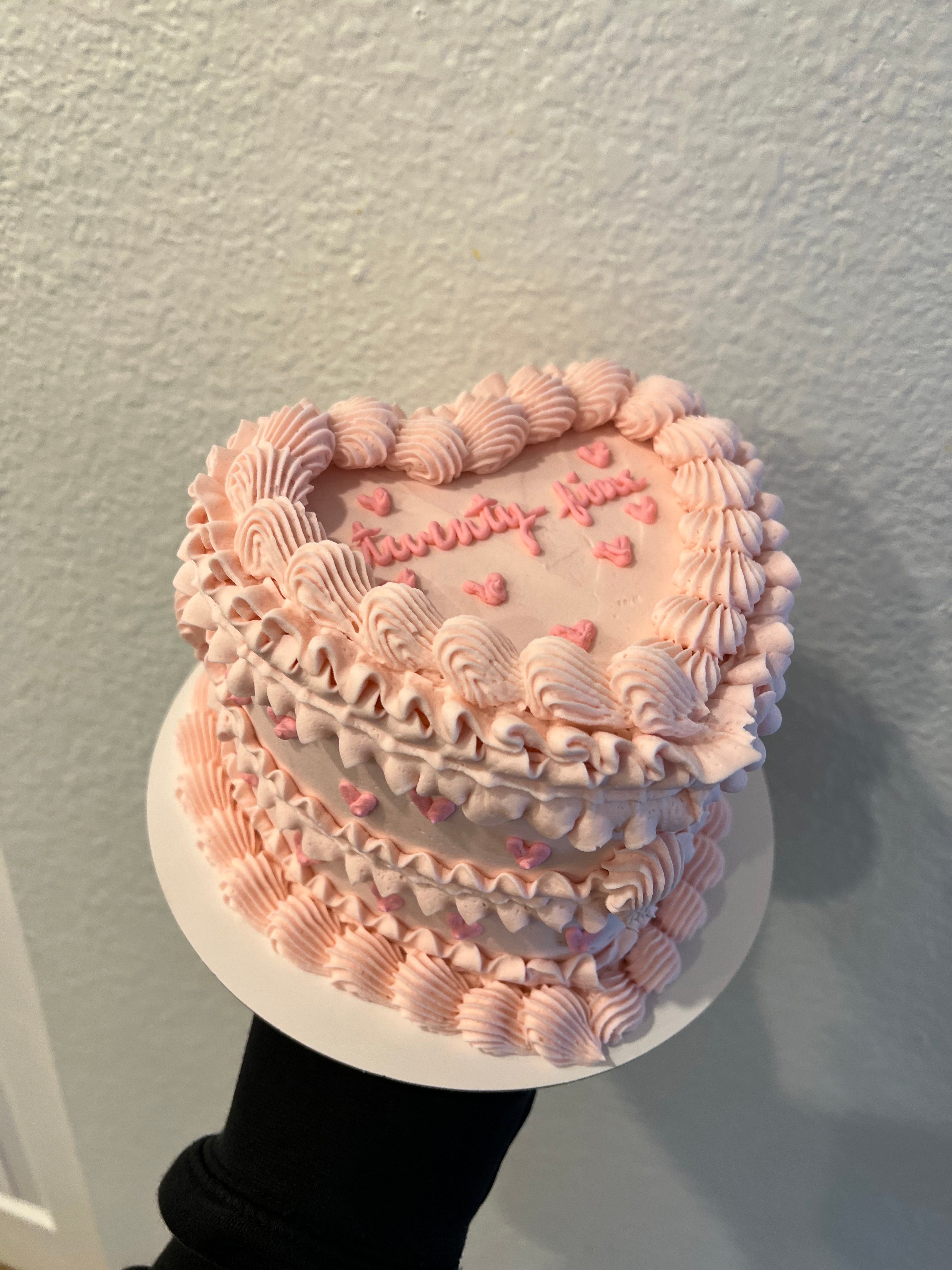 Pink Heart Cake