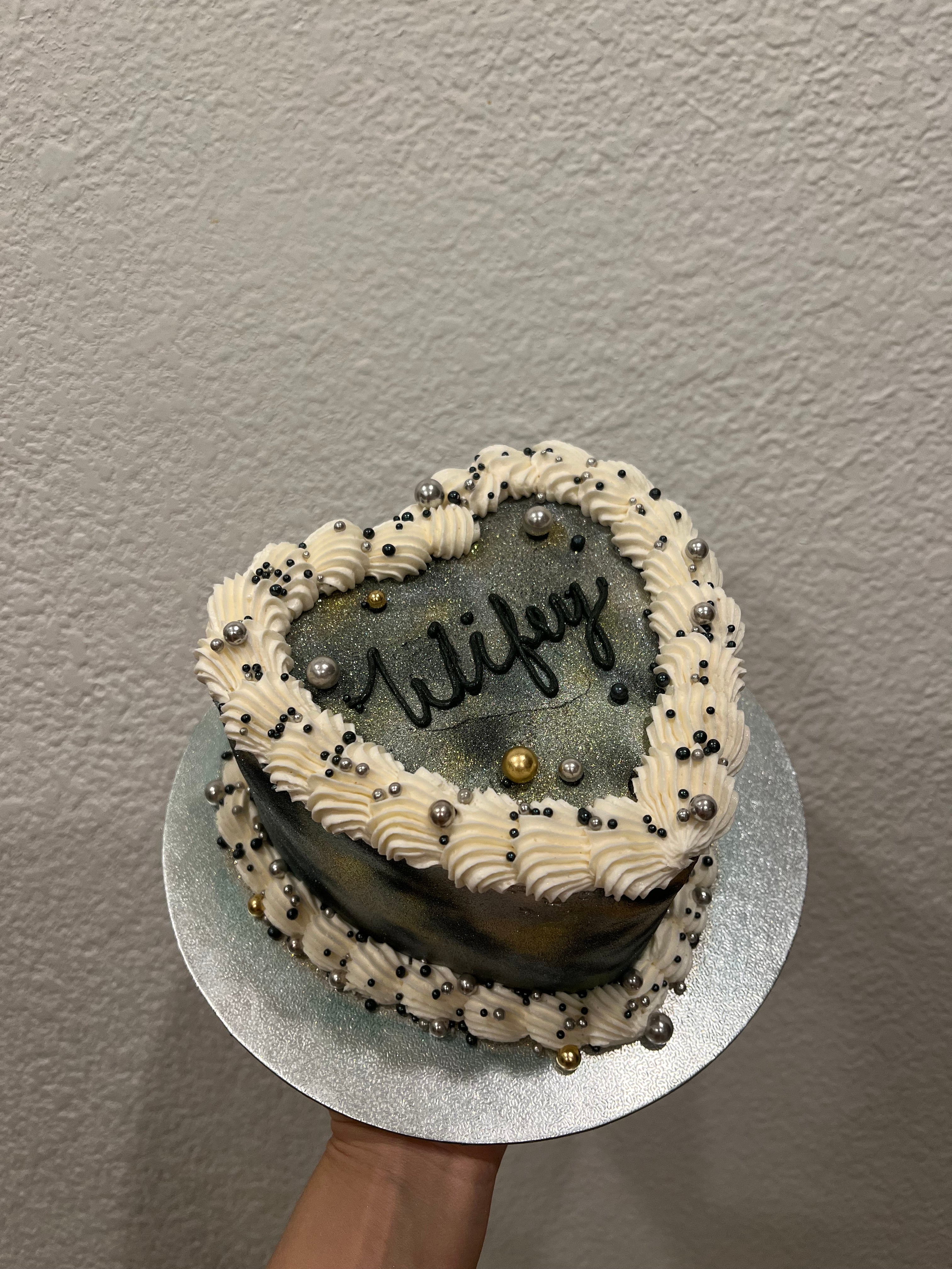 Sparkly Mixed Chrome Cake
