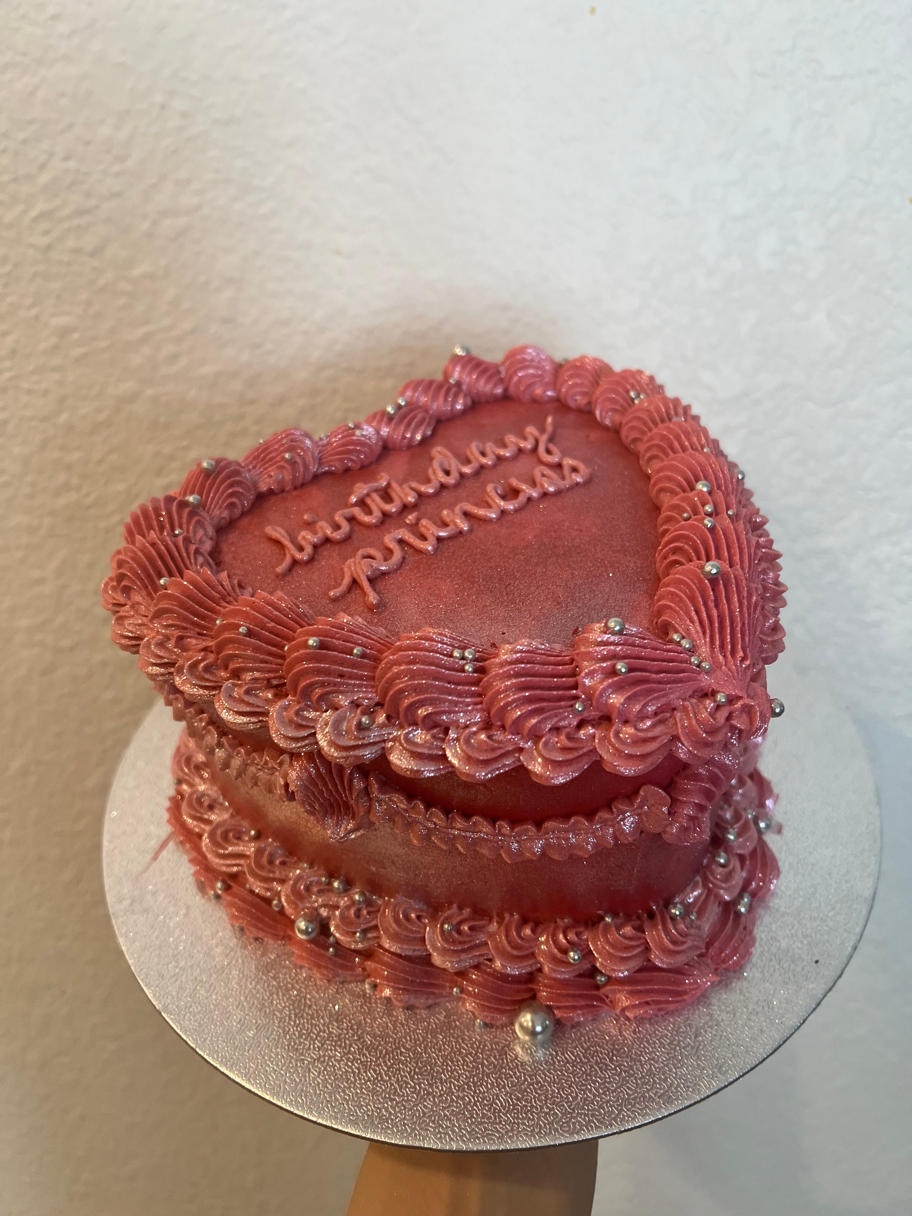 Sparkly Pink w/ Silver Details Cake